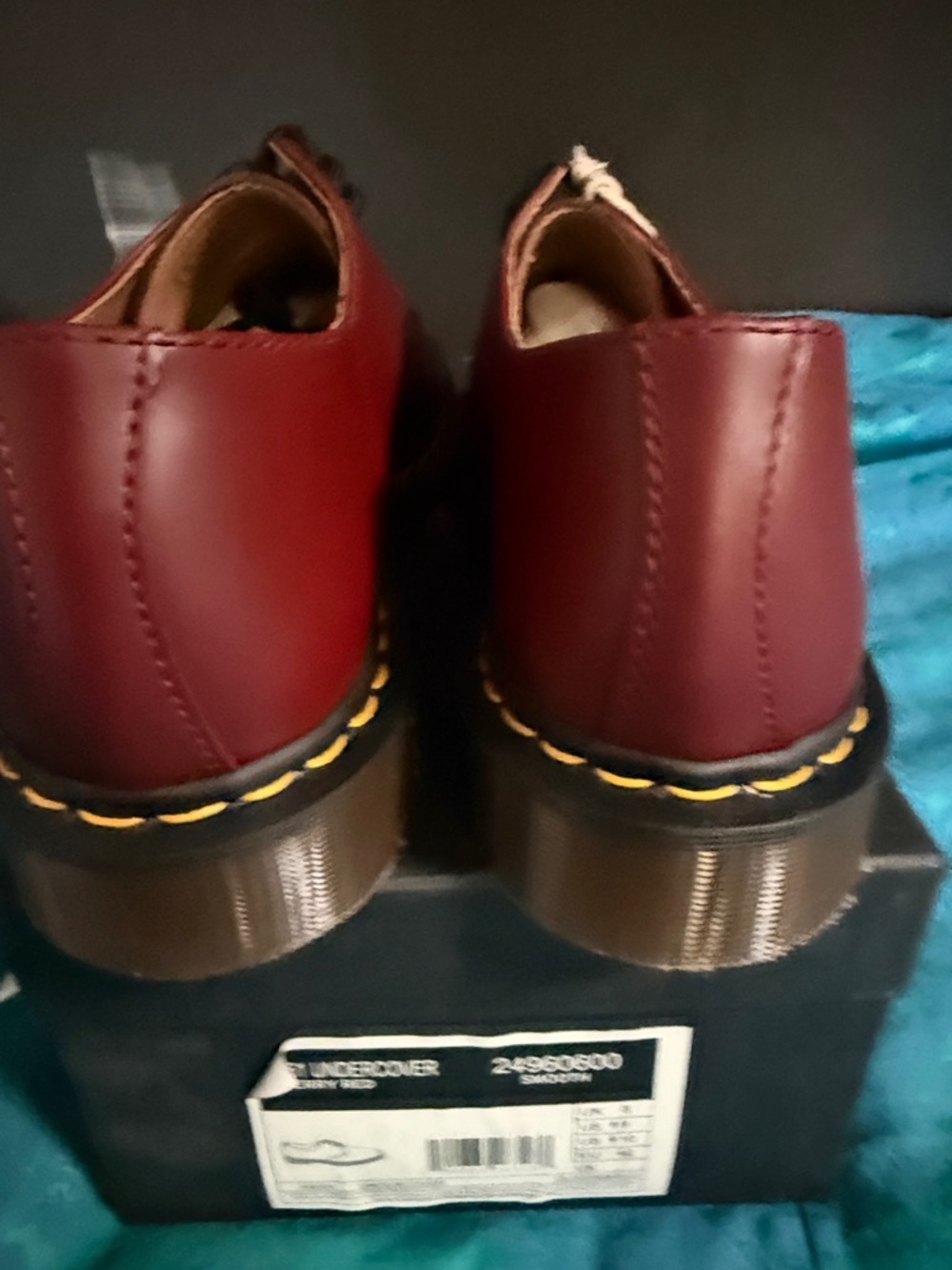 Dr. Martens 1461 x Undercover Oxfords Cherry Red with Yellow Stitching NIB - Picture 7 of 13